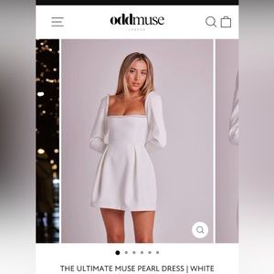 Odd Muse viral TikTok white pearl dress.